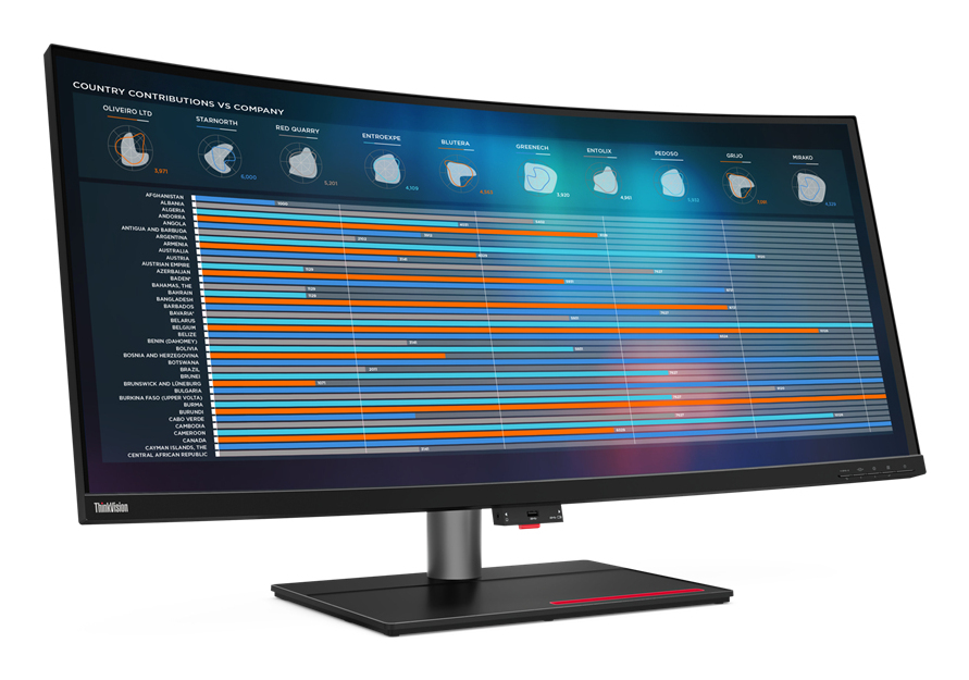 Curved USB-c Monitor - ThinkVision P40w-20 - 40in - 5120x2160 - 4ms IPS