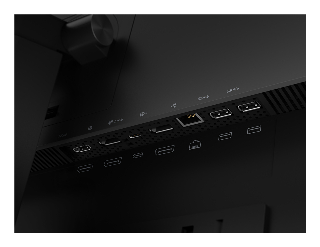 Desktop USB-c Monitor - ThinkVision P24h-2L - 24in - 2560x1440 (WQHD) - IPS 4ms with MC 50 webcam