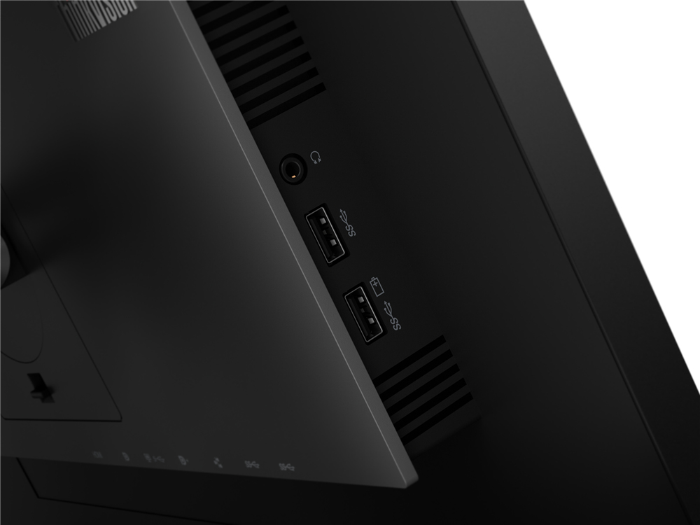 Desktop USB-c Monitor - ThinkVision P24h-2L - 24in - 2560x1440 (WQHD) - IPS 4ms with MC 50 webcam