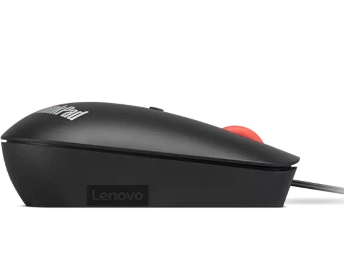 Wired Mouse - Compact - USB-C - Blue optical - Black