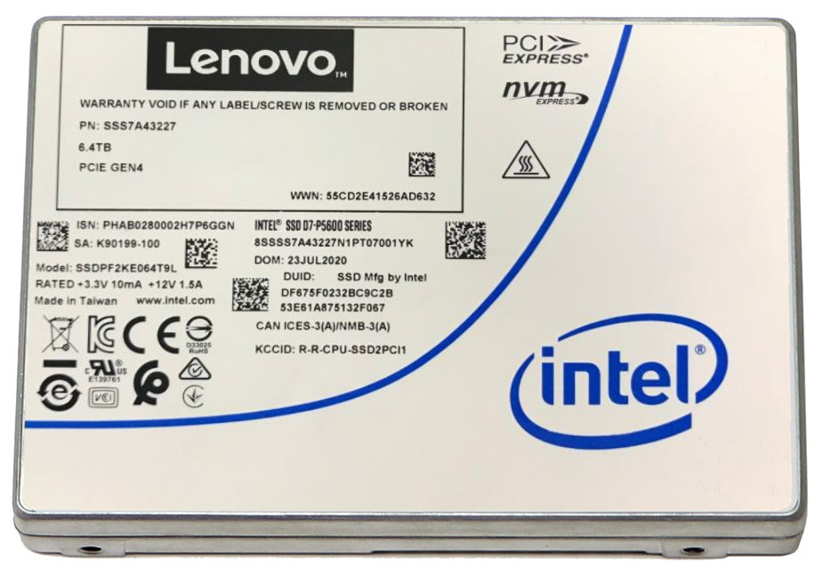SSD ThinkSystem P5620 3.2TB 2.5in U.2 Mixed Use NVMe Pci-e 4.0 x4 HS