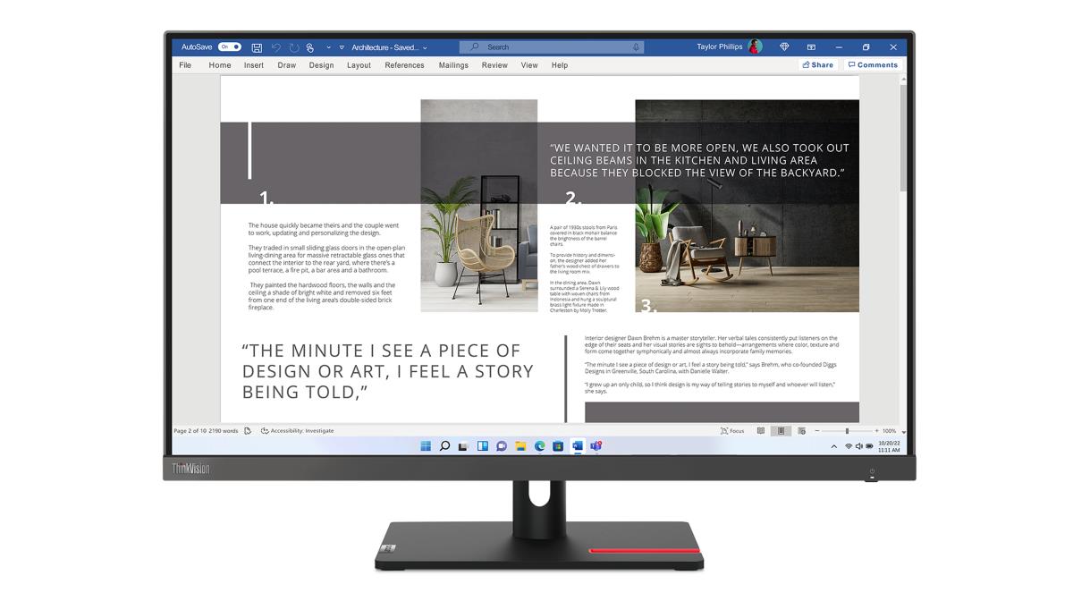 Desktop Monitor - ThinkVision S27i-30 - 27in - 1920x1080 (Full HD) - 4ms IPS