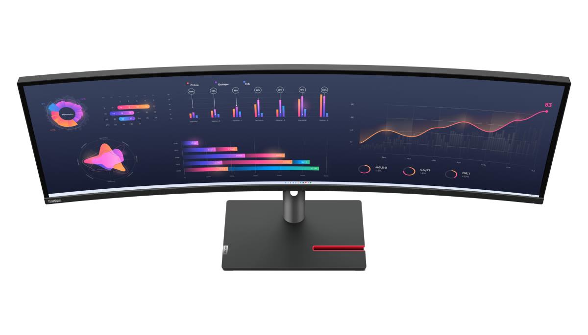 Ultrawide Thunderbolt 4 Monitor - ThinkVision P49w-30 - 49in - 5120x1440 (Dual-QHD 5k) - Speakers