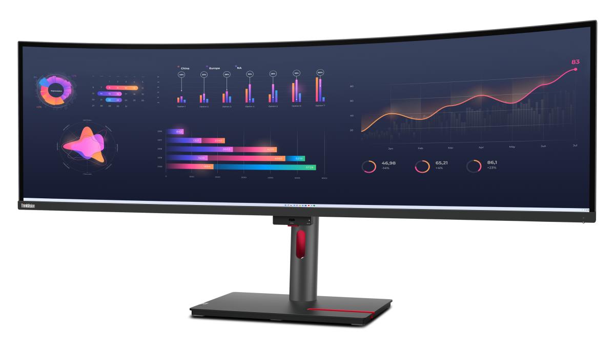 Ultrawide Thunderbolt 4 Monitor - ThinkVision P49w-30 - 49in - 5120x1440 (Dual-QHD 5k) - Speakers