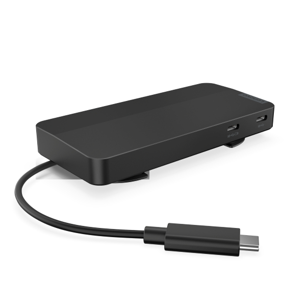 USB-C Dual Display Travel Dock - HDMI 2.1 /  DP 1.4 / USB-A / 2x USB-C 10 Gbps / GbE  - 65W USB Power Delivery - without power adapter