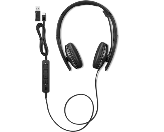 Wired ANC Headset Gen 2 (UC) - Stereo - USB-C - Black - USB C to A converter