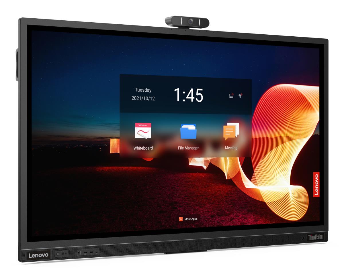 Large Format Display - ThinkVision T65 - 65in Touchscreen - 3840x2160 (4K UHD) - 2x 15W Speakers - Detachable 4K camera - Android 9.0