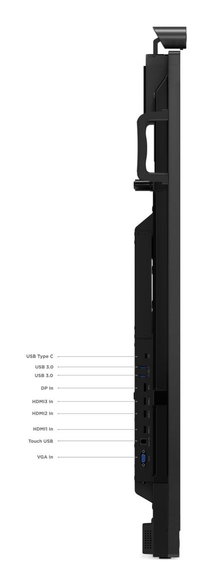 Large Format Display - ThinkVision T65 - 65in Touchscreen - 3840x2160 (4K UHD) - 2x 15W Speakers - Detachable 4K camera - Android 9.0