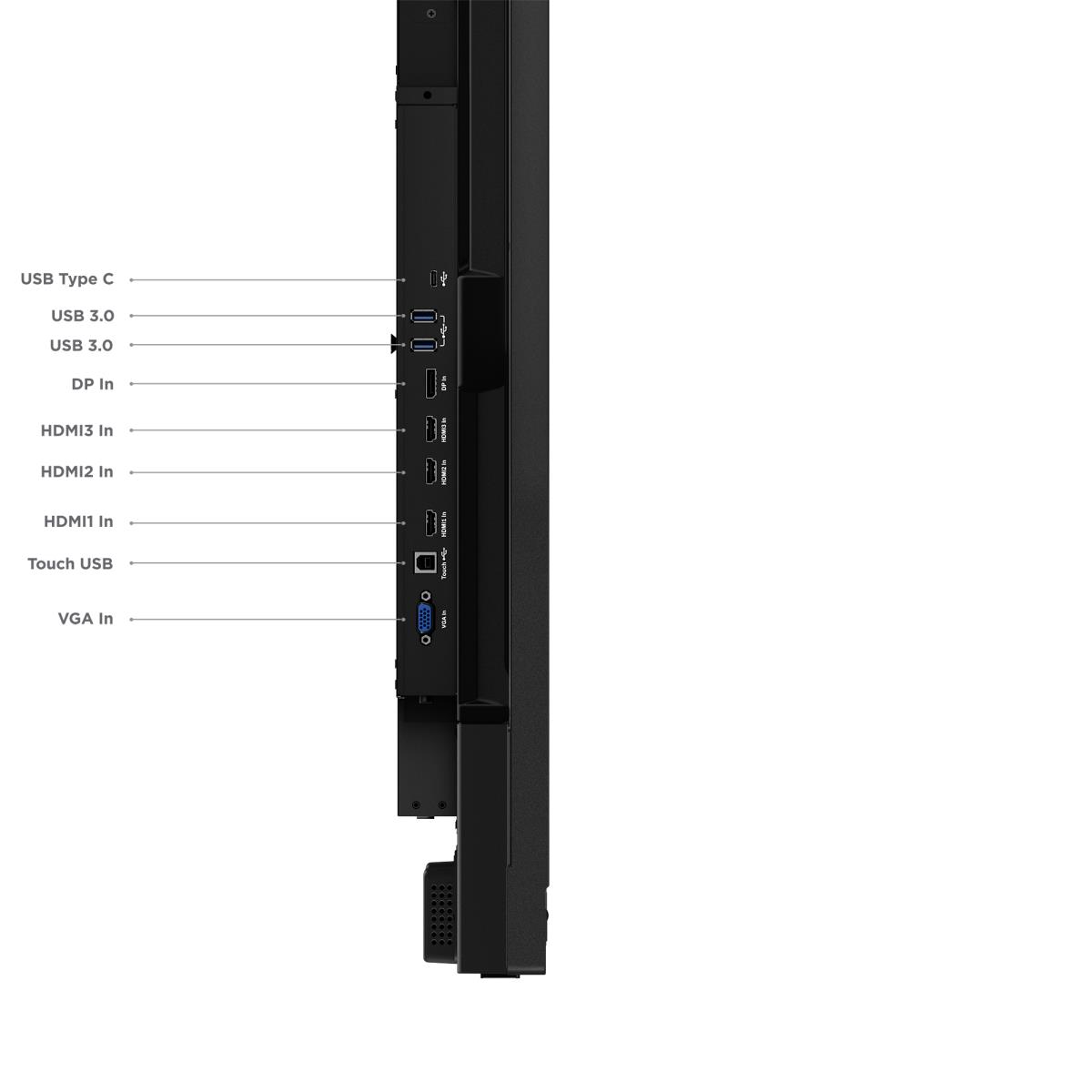 Large Format Display - ThinkVision T75 - 75in Touchscreen - 3840x2160 (4K UHD) - 2x 15W Speakers