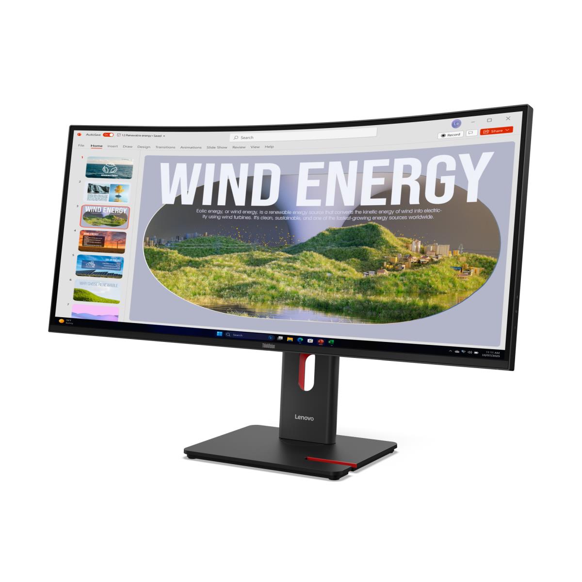 Desktop USB-C Monitor - ThinkVision T34WD-40 - 34in - 3440x1440 (UWQHD) - 4ms VA 99% sRGB, 99% BT.709