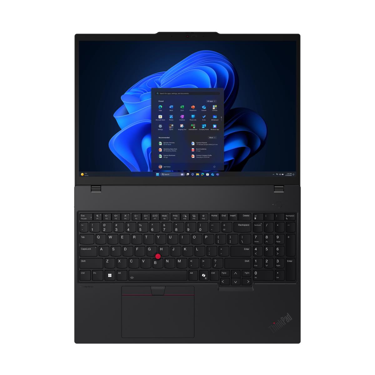 ThinkPad T16 Gen 4 (Intel) - 16in - Ultra 7 255U - 16GB Ram - 512GB SSD - Win11 Pro - Black - 3Y Premier / CO2 Offset 0.5 ton - Azerty Belgian