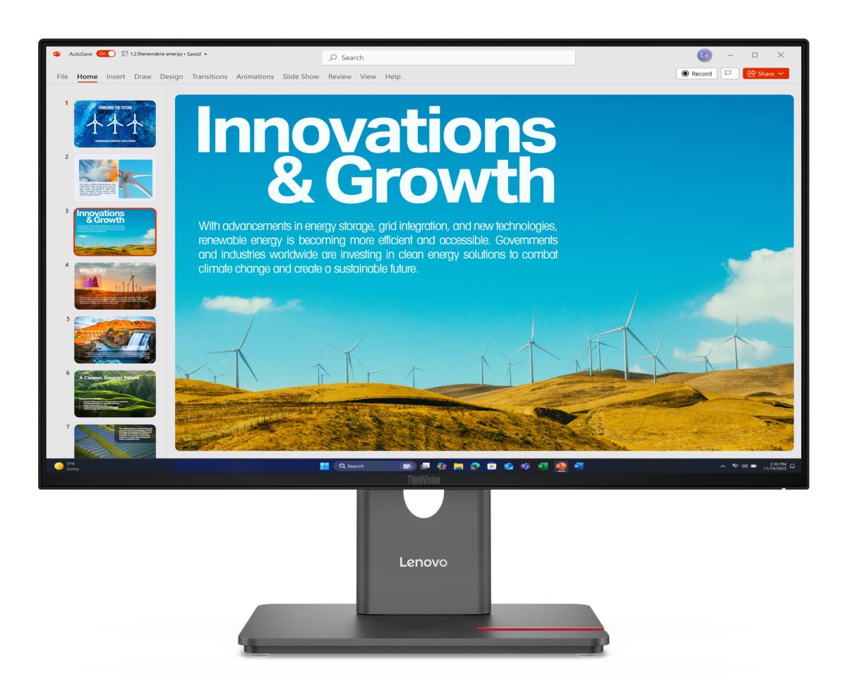 Desktop USB-C Monitor - ThinkVision P24QD-40 - 24in - 2560x1440 (QHD) - IPS