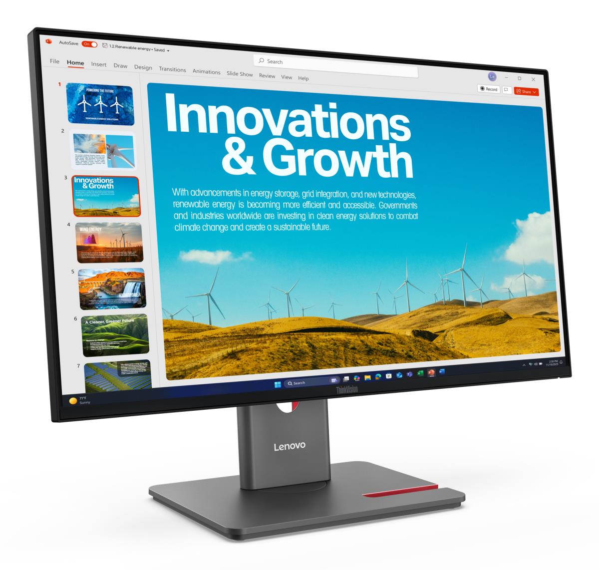 Desktop USB-C Monitor - ThinkVision P24QD-40 - 24in - 2560x1440 (QHD) - IPS