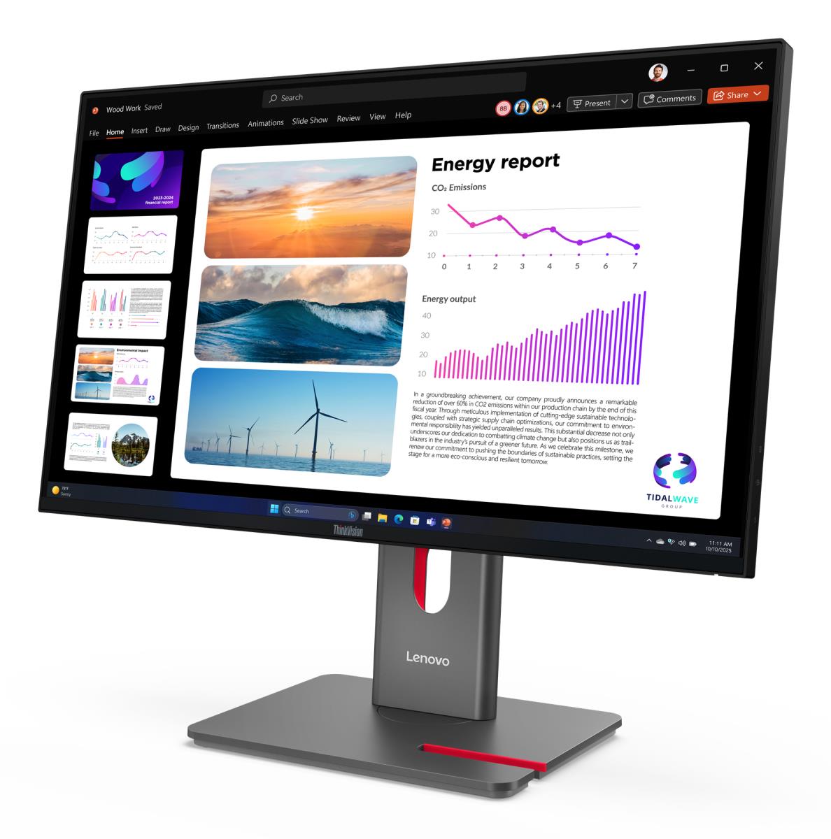 Desktop Monitor - P24Q-40 - 24in - 2560x1440 (QHD) - 4ms IPS 120Hz