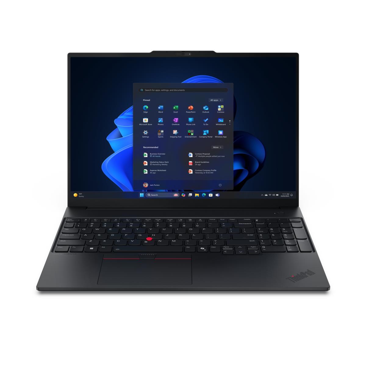 ThinkPad E16 G3 - 16IN - R7-250 16GB/512GB W11P Black - Qwerty US/Int'l