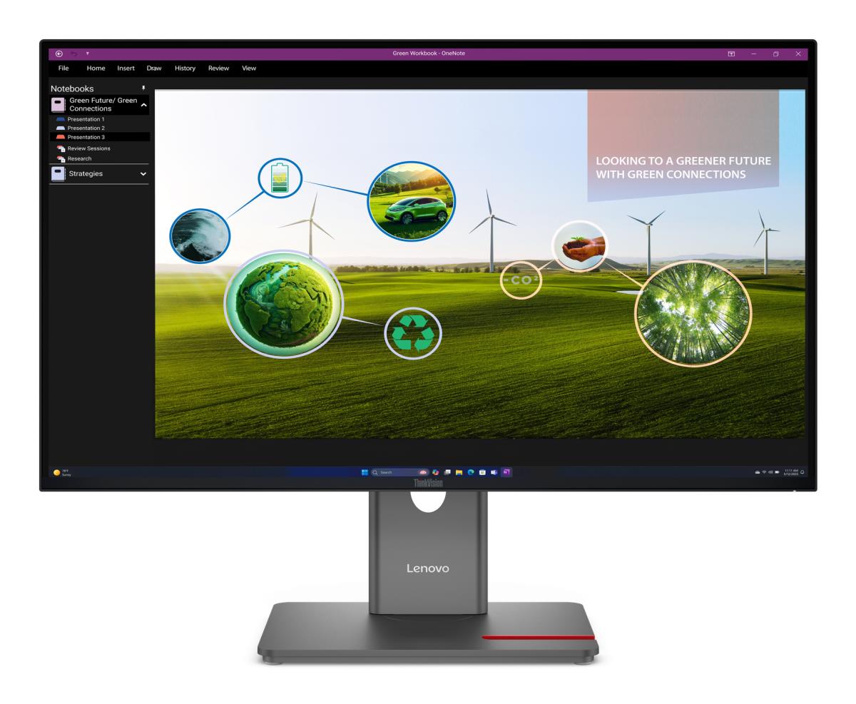 Desktop Monitor - ThinkVision P27Q-40 - 27in - 2560x1440 (QHD) - 4ms IPS 120Hz 99% sRGB 99% BT709 98% DCI-P3 10-bit