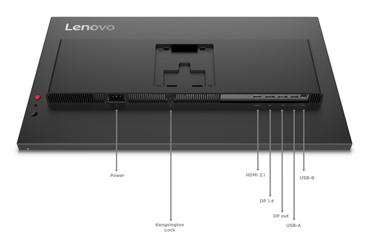 Desktop Monitor - ThinkVision P27Q-40 - 27in - 2560x1440 (QHD) - 4ms IPS 120Hz 99% sRGB 99% BT709 98% DCI-P3 10-bit