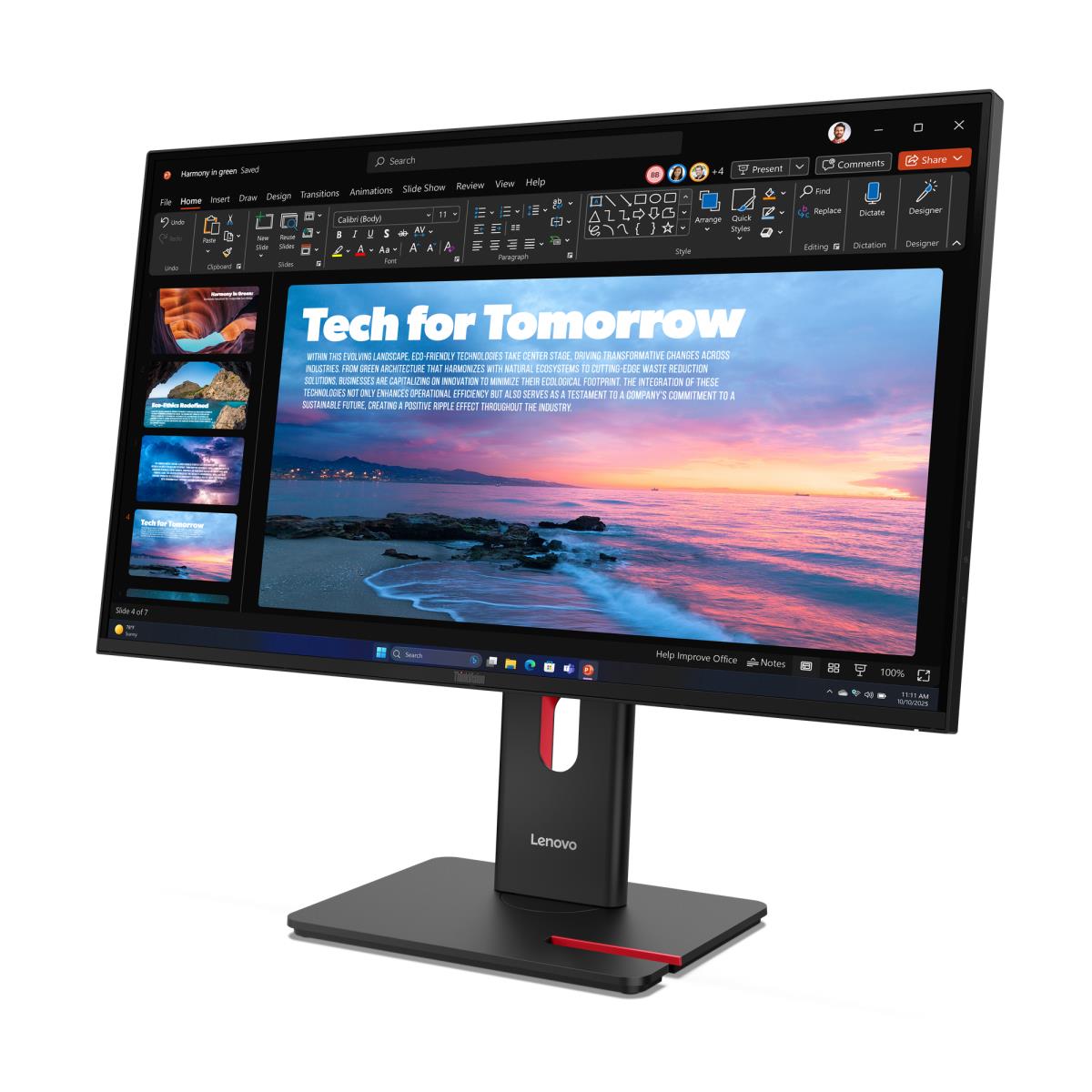 Desktop USB-C Monitor - ThinkVision T27QD-40 - 27in - 2560x1440 (QHD) - IPS 99% sRGB 99% BT709