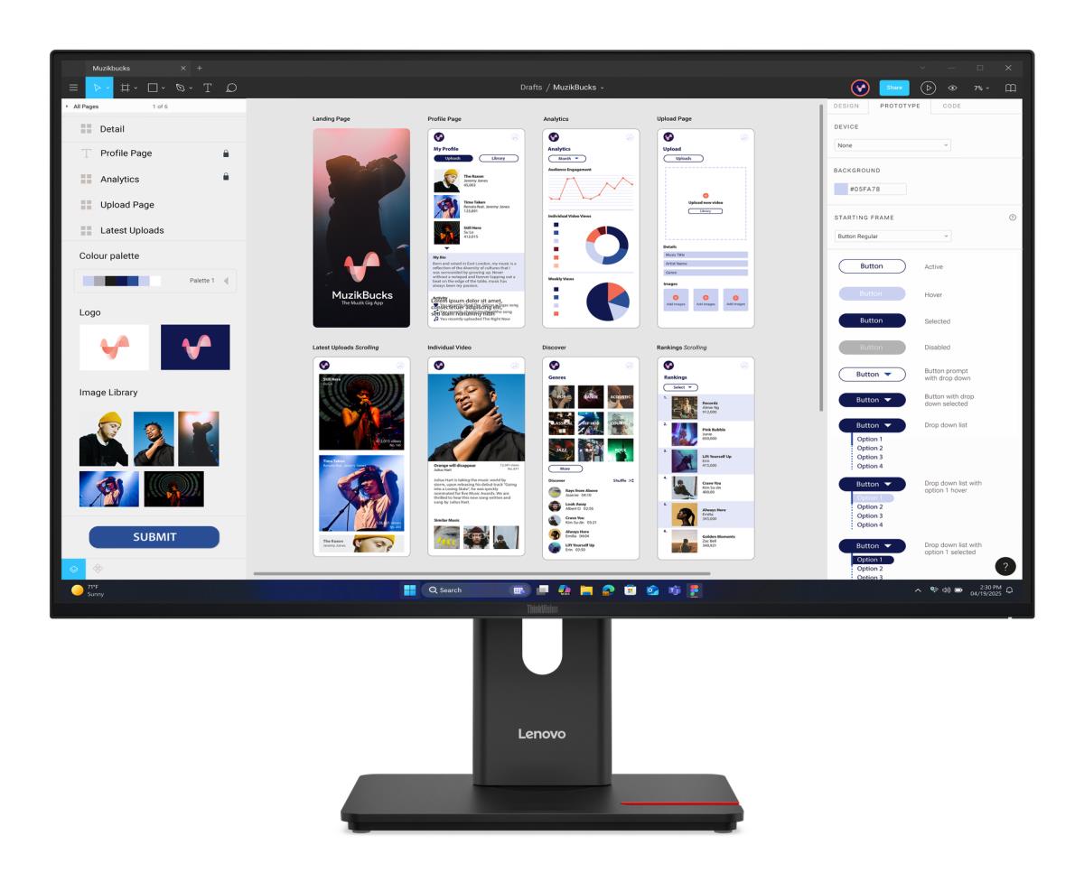 Desktop USB-C Monitor - T32UD-40 - 32in - 3840x2160 (4K UHD) - 4ms IPS USB Hub