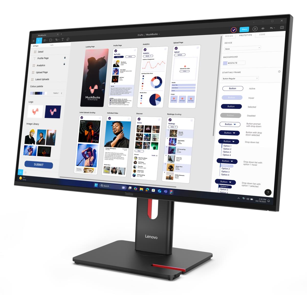 Desktop USB-C Monitor - T32UD-40 - 32in - 3840x2160 (4K UHD) - 4ms IPS USB Hub