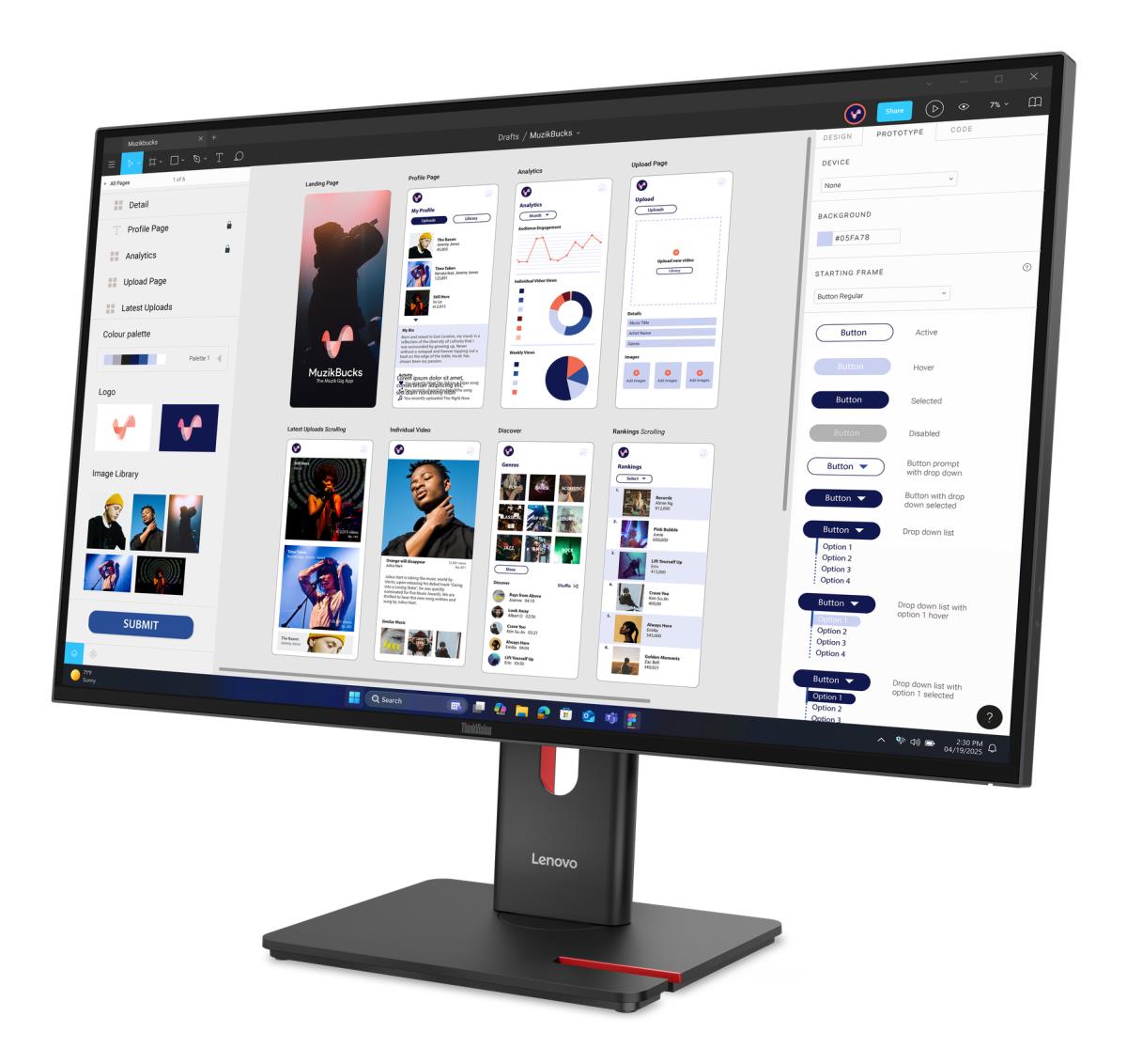 Desktop USB-C Monitor - T32UD-40 - 32in - 3840x2160 (4K UHD) - 4ms IPS USB Hub