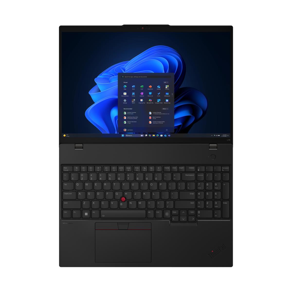 ThinkPad L16 Gen 2 (Intel) - 16in - Core Ultra 5 225U - 16GB Ram - 512GB SSD - Win11 Pro - Black - CO2 Offset 0.5 ton - Azerty Belgian