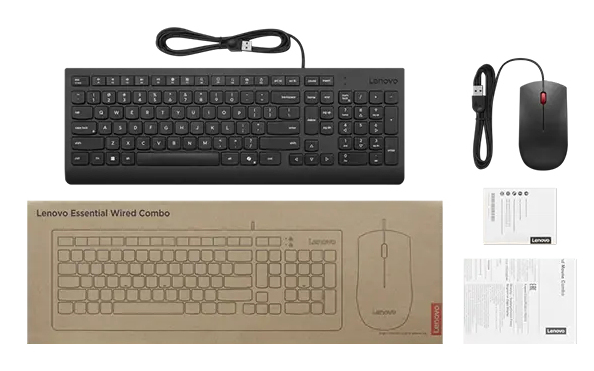Essential Wired Combo Black - Azerty Belgian