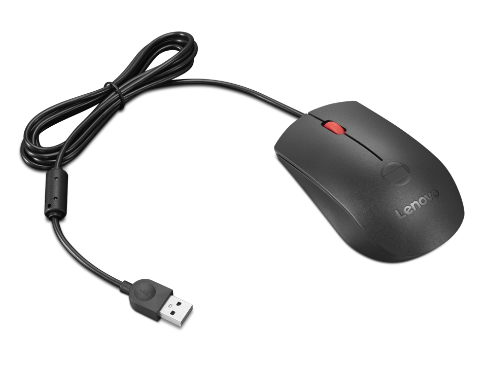 Wired Mouse - Fingerprint Biometric USB Mouse Gen3 - optical - Black