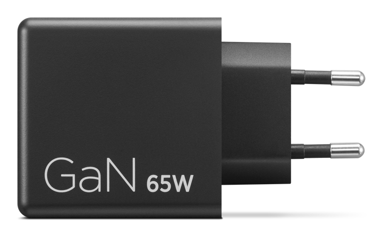 Dual USB-C 65W GaN Charger Black - EU