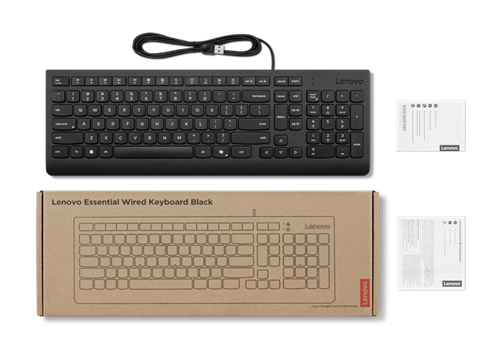 Essential Wired Keyboard Black - Danish