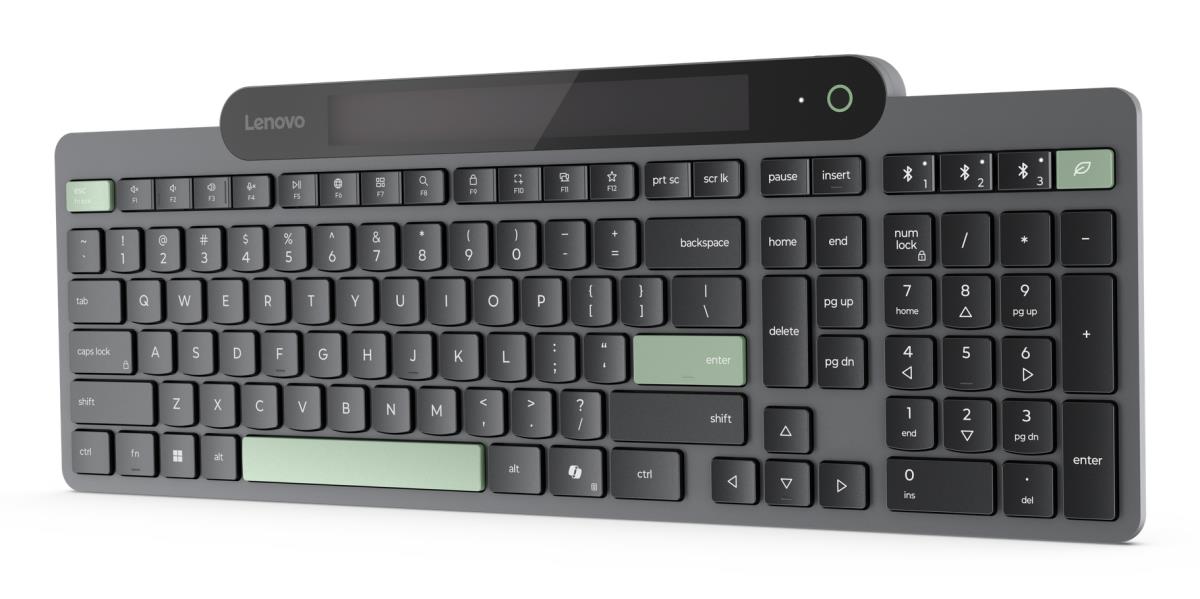Self-Charging Bluetooth Keyboard - Qwerty US with Euro symbol