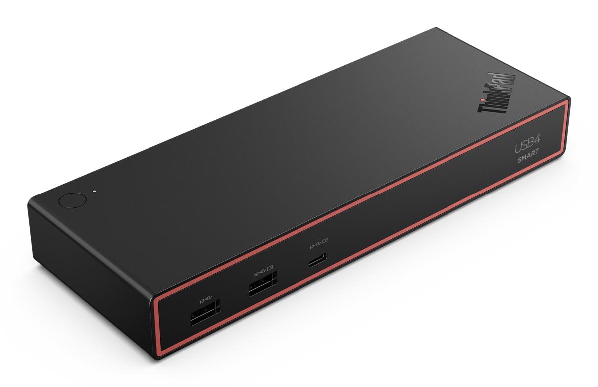 ThinkPad USB4 Smart Dock 5500 w/ 135W Adapter - 4x USB-A 3.2 Gen 2 / 2x USB-C 3.2 Gen 2 / HDMI 2.1 / DP 1.4 / GbE - 100W USB Power Delivery - EU