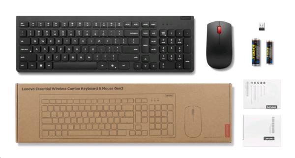 Essential Wireless Combo Keyboard & Mouse Gen2 Black - Copilot Key - Qwerty NL