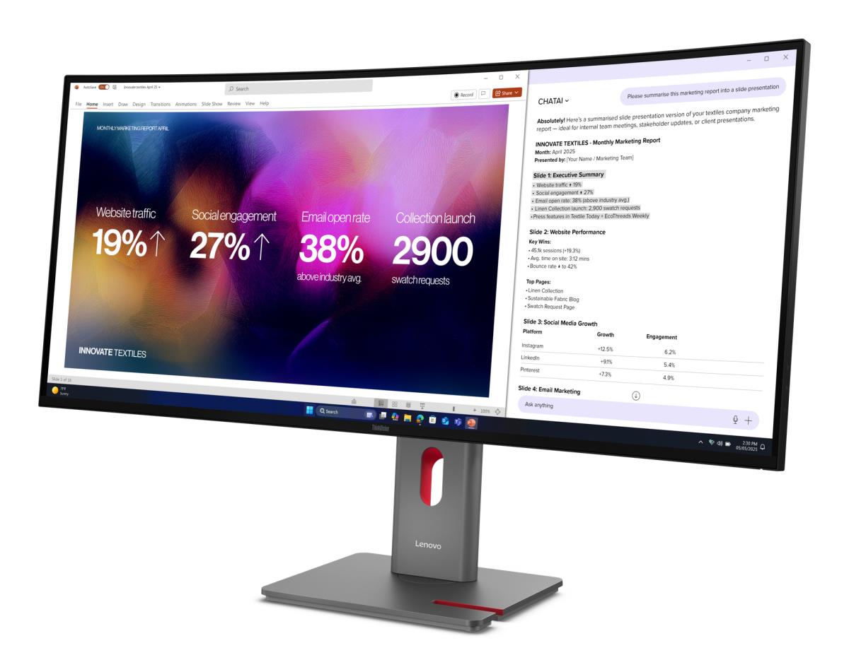 Curved USB-C Monitor - ThinkVision P40WD-40 - 40in - 5120x2160 (5K UHD) - IPS