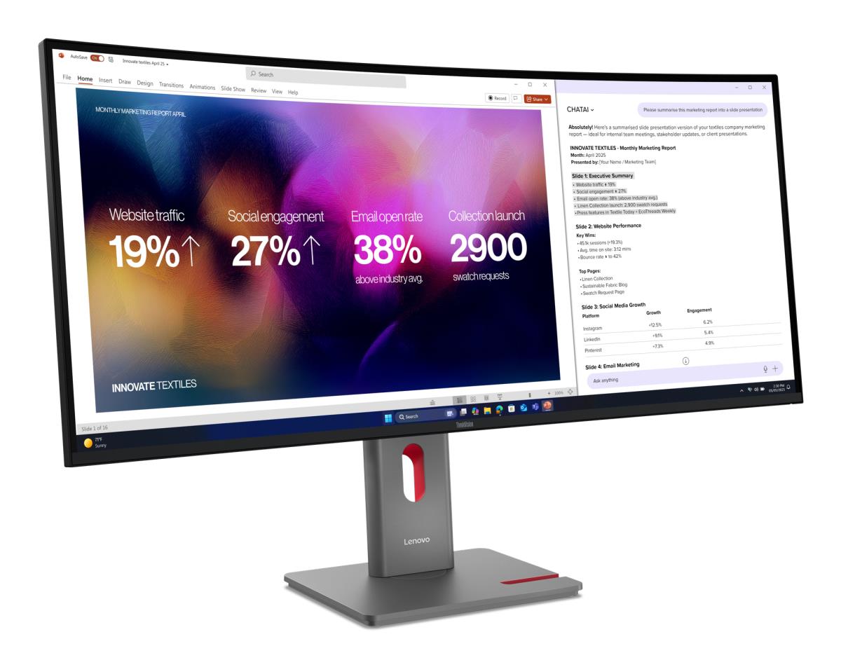 Curved USB-C Monitor - ThinkVision P40WD-40 - 40in - 5120x2160 (5K UHD) - IPS