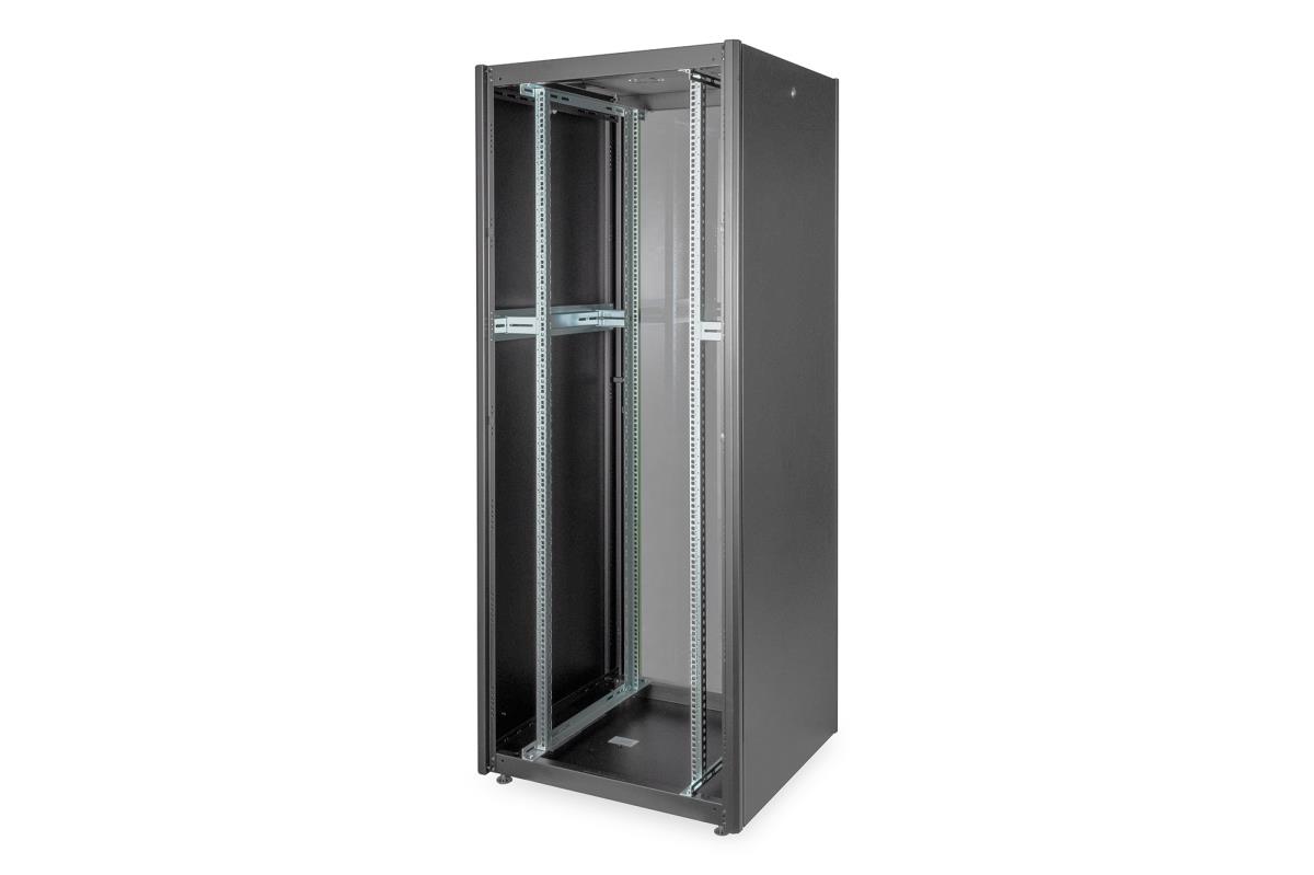 42U 19in Free Standing Network Cabinet 2053x800x800 mm, color black (RAL 9005), with glass front door