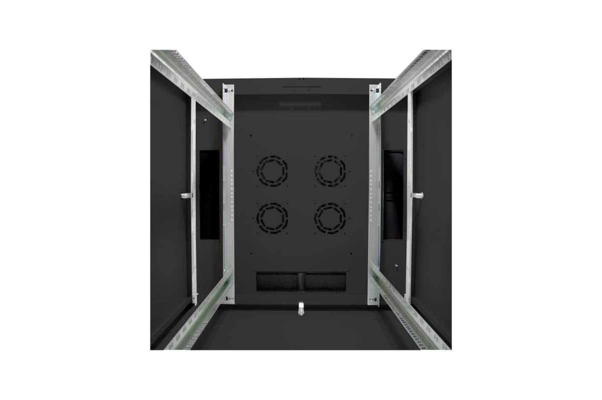 42U 19in Free Standing Network Cabinet 2053x800x800 mm, color black (RAL 9005), with glass front door