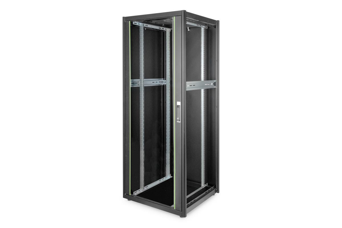42U 19in Free Standing Network Cabinet 2053x800x800 mm, color black (RAL 9005), with glass front door