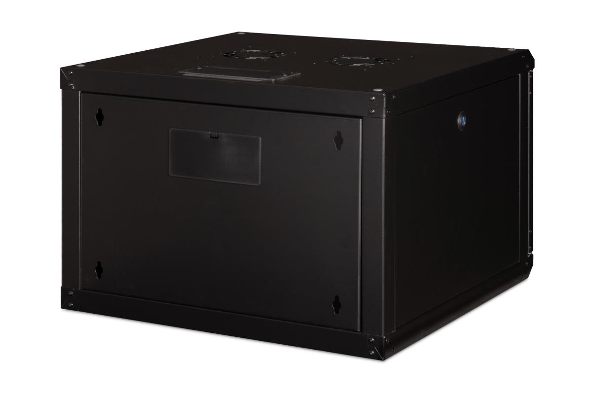 7U wall mounting cabinet, Unique series 420x600x600mm, color black (RAL 9005)