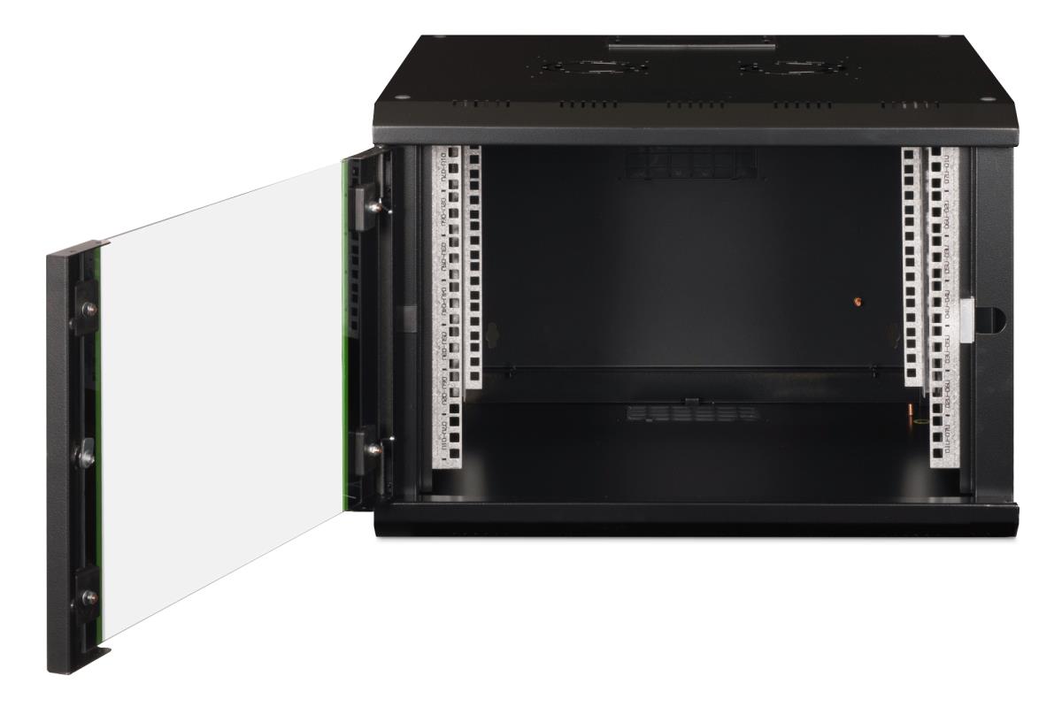 7U wall mounting cabinet, Unique series 420x600x600mm, color black (RAL 9005)