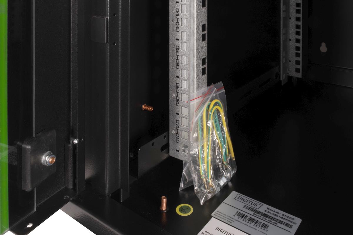 7U wall mounting cabinet, Unique series 420x600x600mm, color black (RAL 9005)