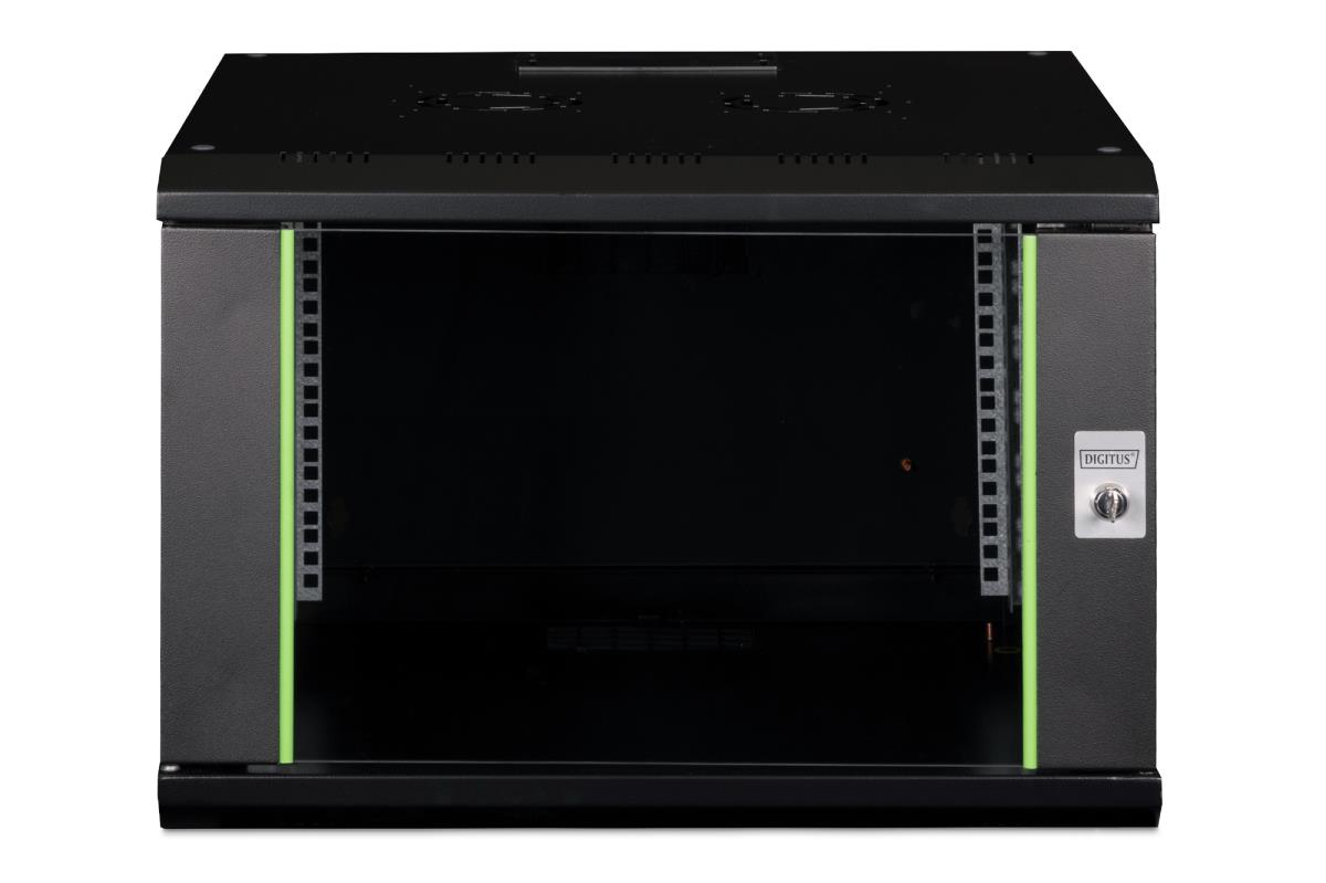 7U wall mounting cabinet, Unique series 420x600x600mm, color black (RAL 9005)