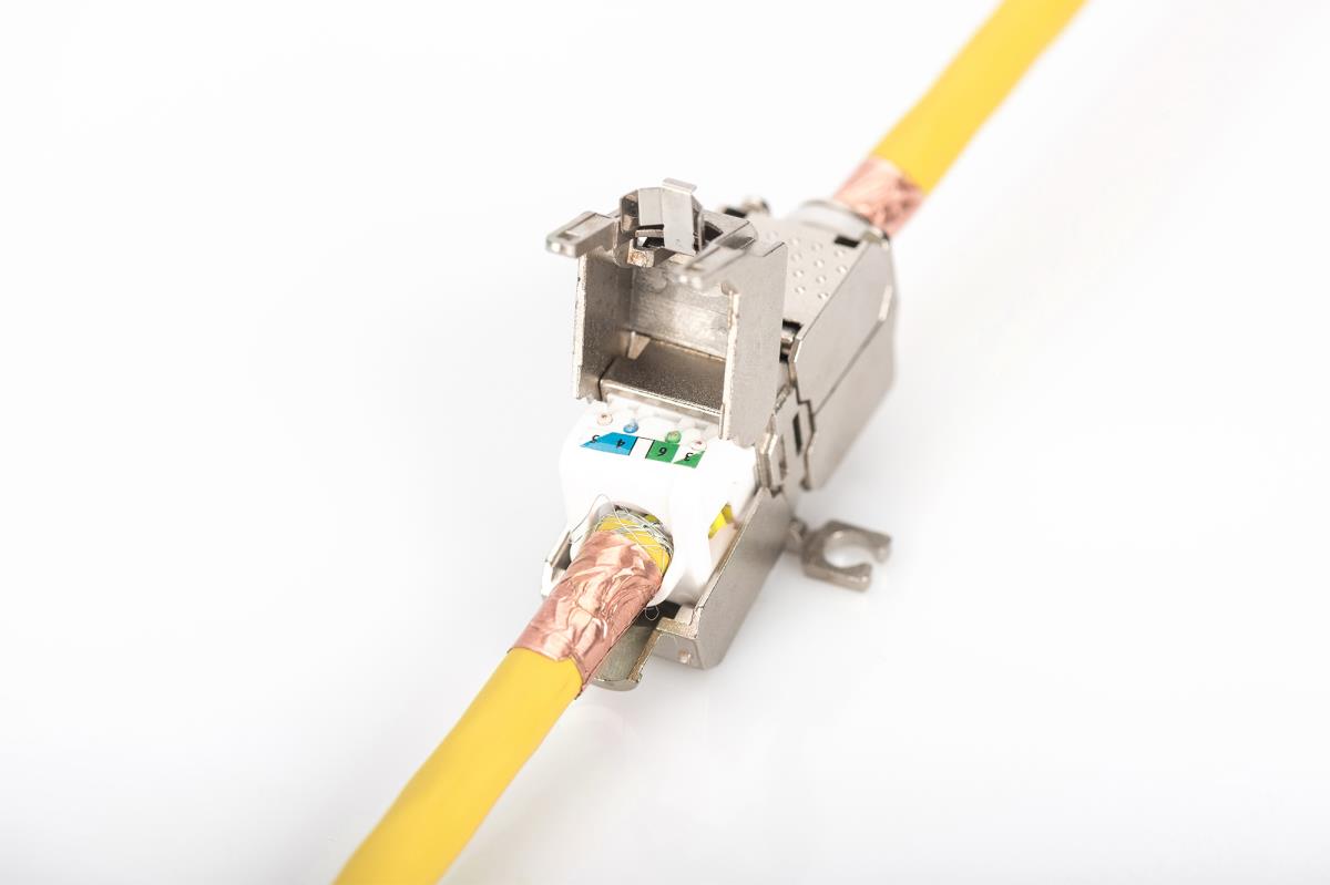 installation cable - CAT 7A - S/FTP - AWG 22/1 simplex - 1000m - yellow - B2ca