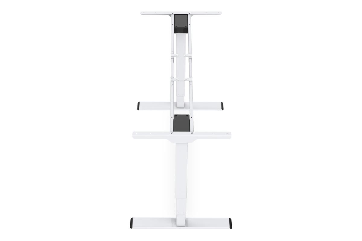 Electrically Height-Adjustable Table Frame, dual motor, 3 levels, white