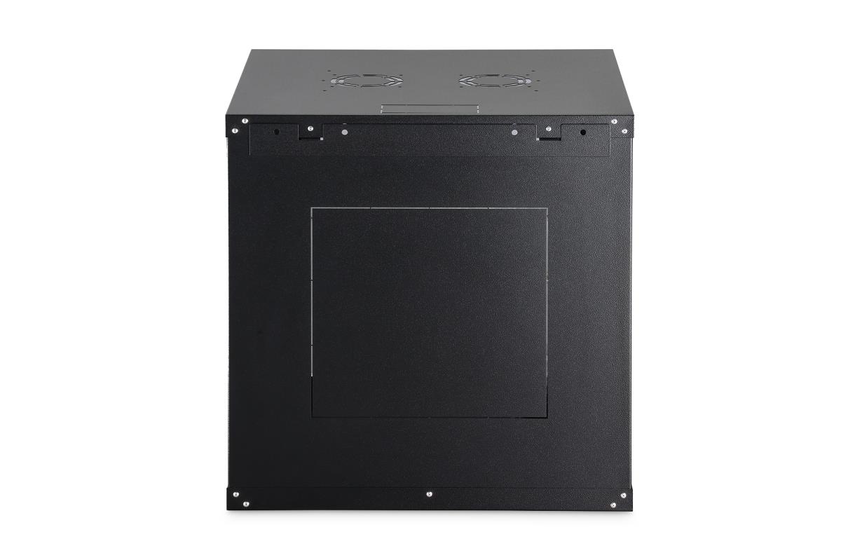 Wall mounting cabinet - 12U 607x600x600mm, black (RAL 9005)