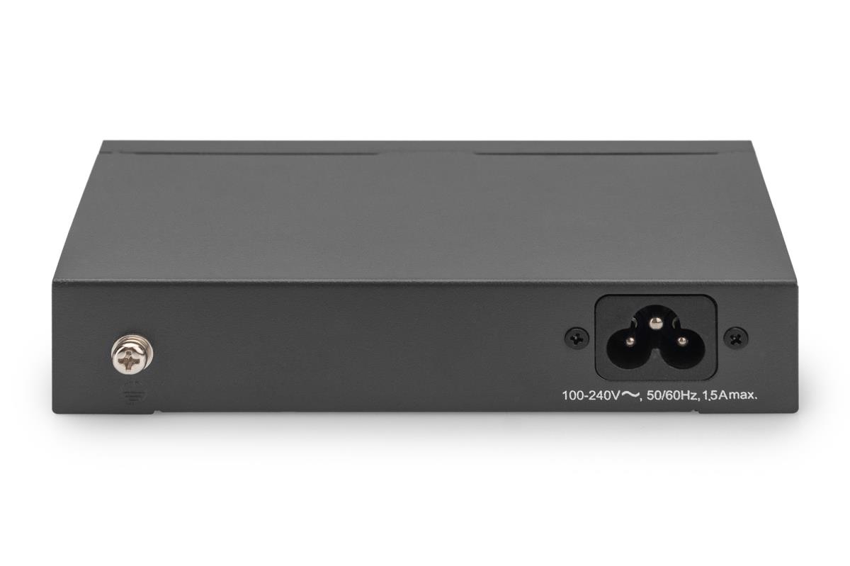 PoE-switch 4+1-Ports Ethernet Unmanaged 4-ports PoE,