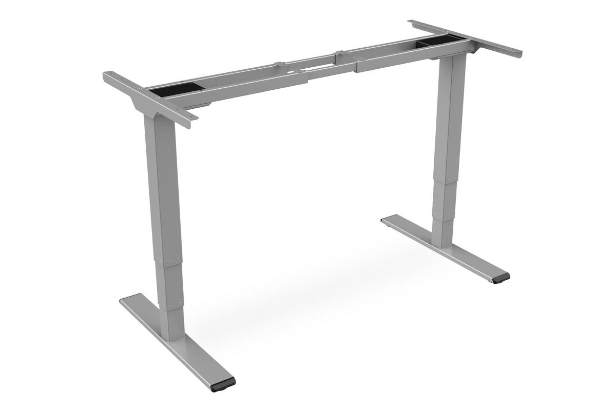 Height Adjustable Standing Desk Frame Dual motor - 3-stages - grey