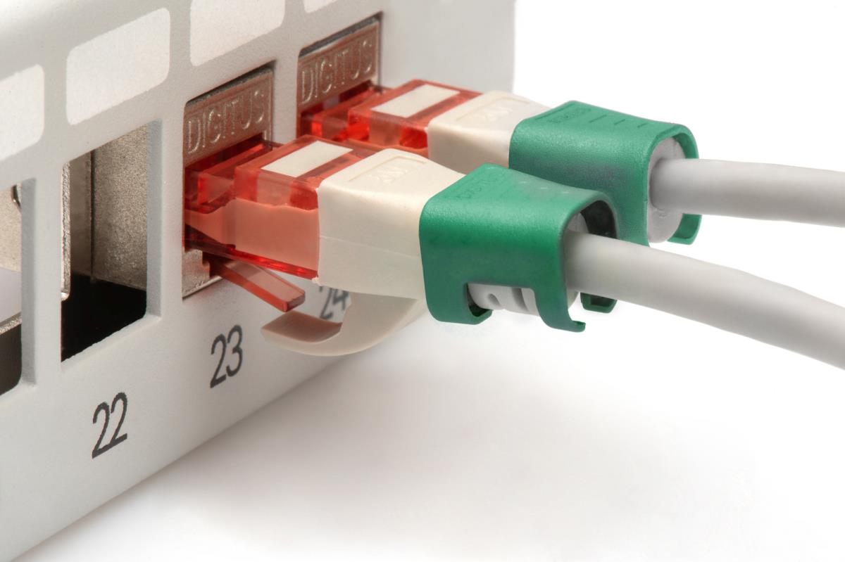 Color clIPS for RJ 45 cable 100 pcs Green