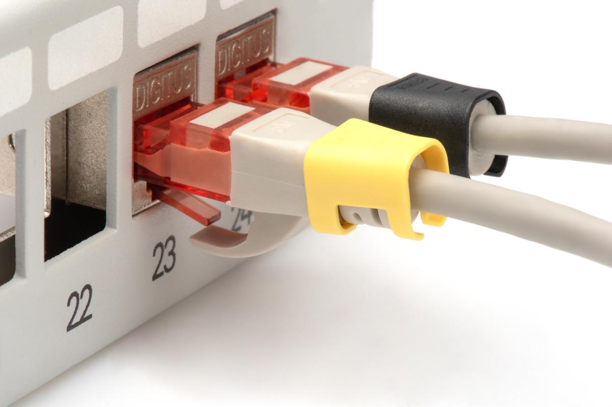 Color clIPS for RJ 45 cable Mixed colors 20 pcs 5 colors separate packs