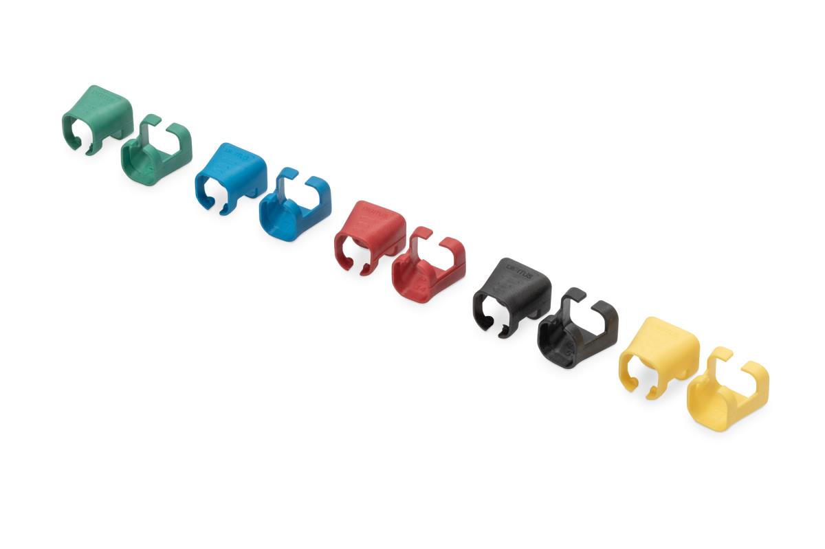 Color clIPS for RJ 45 cable Mixed colors 20 pcs 5 colors separate packs